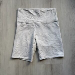 Women's White/ Light Grey TNA Aritzia Biker Shorts